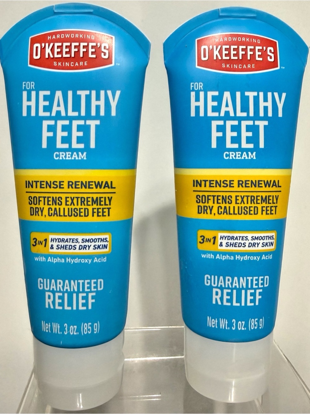 2 x O'Keeffe's Healthy Feet Cream Intense Renewal for Dry, Callused Feet 3 oz